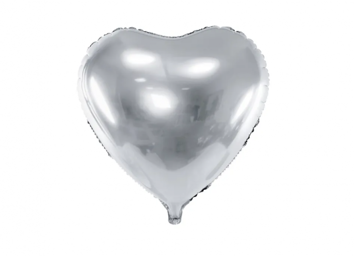 Srebrne serce balon na ślub urodziny na 18 stkę 